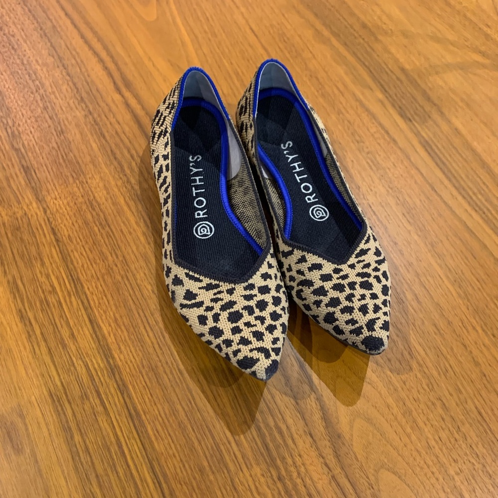 Rothy’s Leopard Print Point Flat 7.5